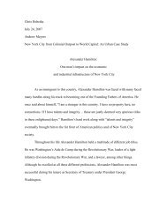 Chris Hobeiko's essay on Hamilton