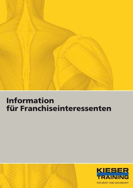 Information für Franchiseinteressenten - Kieser Training