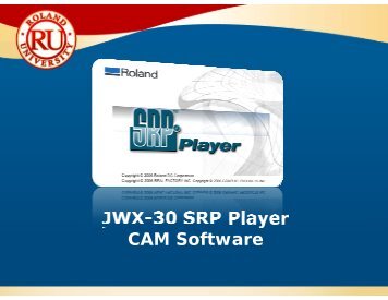 SRP Player for the JWX-30 - Support