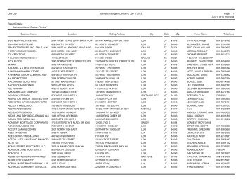 Lehi City Business Listings in Lehi as of July 1, 2013 Page: 1 Jul 01 ...