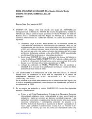 MOBIL ARGENTINA SA C/GASNOR SA, s/ Laudo ... - lima arbitration