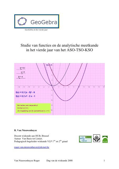 Studie van functies en de analytische meetkunde in ... - DPB Brugge