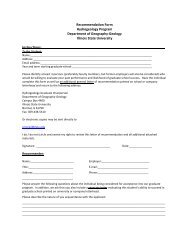 Recommendation Form Hydrogeology Program Department of ...