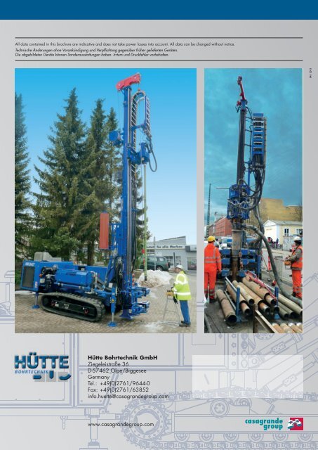 Hydraulisches BohrgerÃ¤t Hydraulic drill rig - CASAGRANDE GROUP