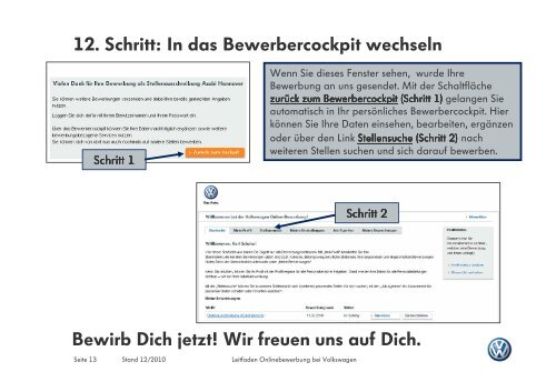 Leitfaden zur richtigen Onlinebewerbung bei Volkswagen