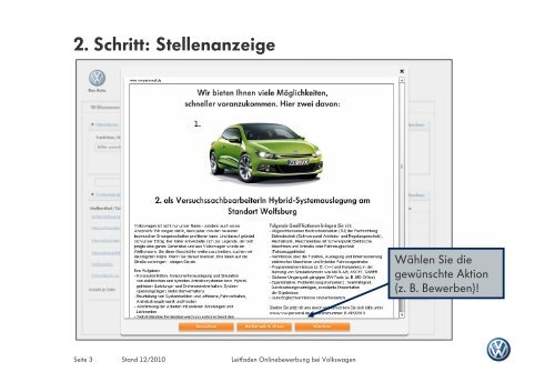 Leitfaden zur richtigen Onlinebewerbung bei Volkswagen
