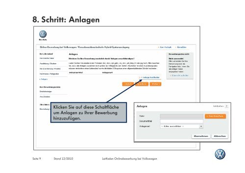 Leitfaden zur richtigen Onlinebewerbung bei Volkswagen