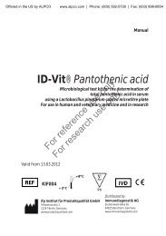 Vitamin B5 Pantothenic Acid Microbiological Assay - ALPCO ...