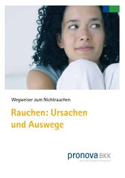 Rauchen: Ursachen und Auswege - pronova BKK