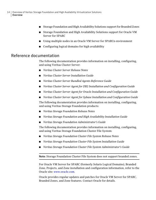 Veritas Storage Foundation™ and High Availability Solutions ...