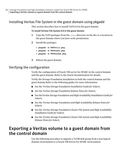 Veritas Storage Foundation™ and High Availability Solutions ...