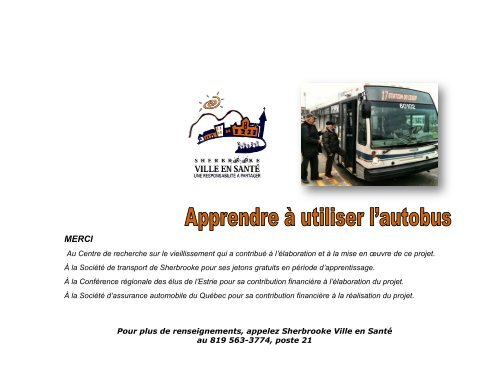 Apprendre Ã  utiliser l'autobus (PDF - 1,7 Mo) - Ville de Sherbrooke