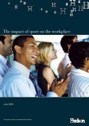 The impact of sport on the UK workplace - Hudson