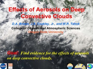 Response of Deep Convective Clouds to Increases in ... - ceres
