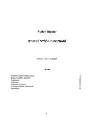 Rudolf Steiner STUPNĚ VYŠŠÍHO POZNÁNÍ