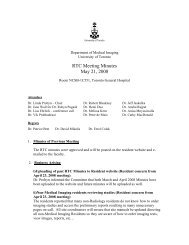 RTC Meeting Minutes May 21, 2008 - Department of Medical Imaging