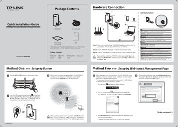 Quick Installation Guide - TP-Link