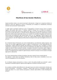 Manifesto di Sex-Gender Medicine - SIF