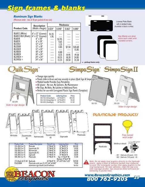 800 762-9205 - Beacon Graphics