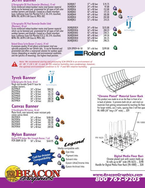 800 762-9205 - Beacon Graphics