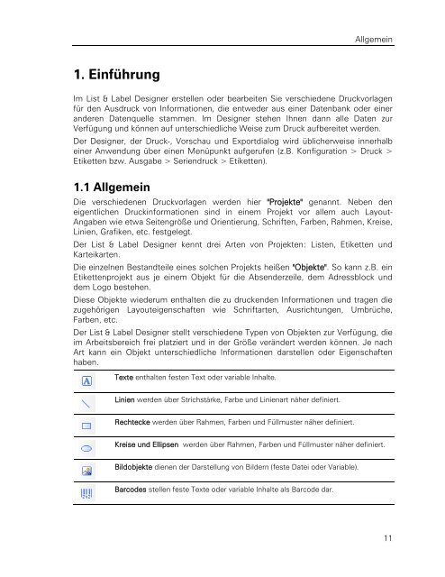 combit List & Label - Designer Handbuch - combit GmbH