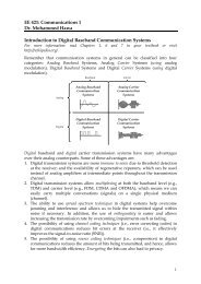 Communications I Dr. Mohammed Hawa Introduction to Digital - FET