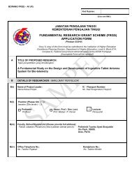 Sampel Borang FRGS - A1 (R) - Jabatan Pengajian Politeknik