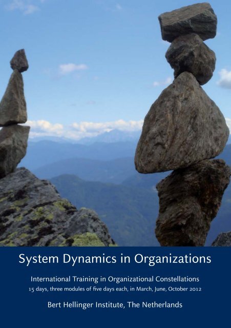 System Dynamics in Organizations (pdf) - Bert Hellinger Instituut ...