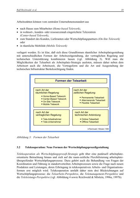 Telearbeit & Telekooperation - Lehrstuhl für Allgemeine und ...