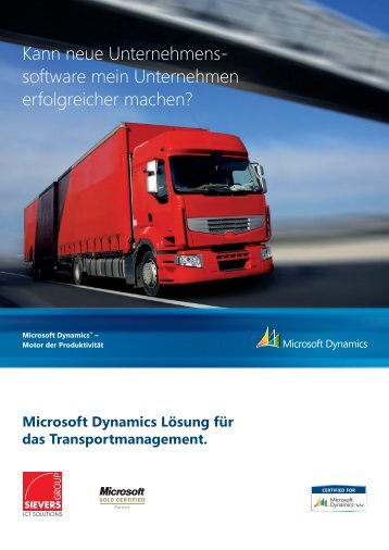 Microsoft Dynamics Lösung für das Transportmanagement.