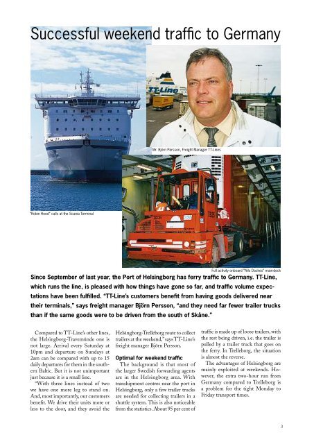 Port of Helsingborg Magazine Summer/Autumn 2004 - Helsingborgs ...