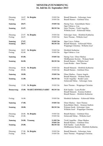 Ministrantenplan - Pfarre-henndorf.at