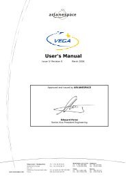 VEGA User's Manual - Arianespace