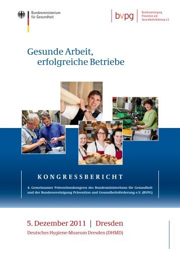 Gesunde Arbeit, erfolgreiche Betriebe - BVPG