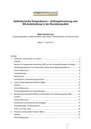 Materialsammlung zur Auftragsforschung und NS-Aufarbeitung