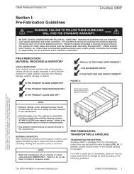 Pre-Fabrication Installation Guidelines - Citadel Architectural Products