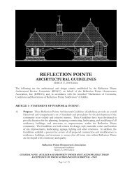 reflection pointe architectural guidelines - charette | architects