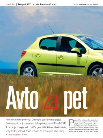 peugeot 207 14 16v.qxd - Avto Magazin