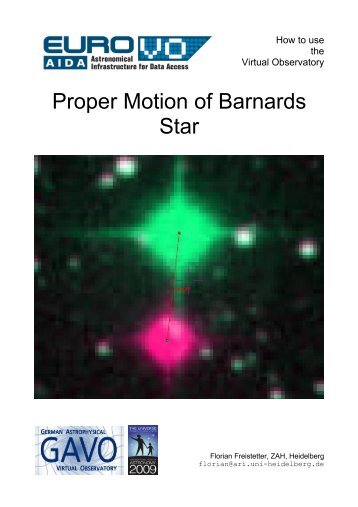 Proper Motion of Barnards Star - INAF-OAT