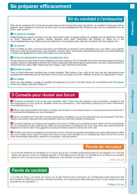 Guide prÃ©paratoire - Carrefour Emploi