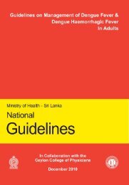 Guidelines on management of dengue - Sri Lanka Epidemiological ...