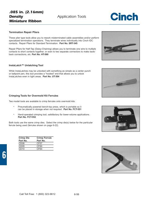 MINIATURE RIBBONS - Cinch Connectors