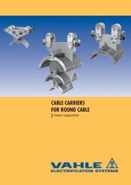 CABLE CARRIERS FOR ROUND CABLE - VAHLE, Inc
