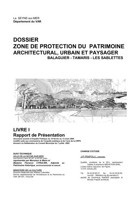 dossier zone de protection du patrimoine - La Seyne-sur-Mer