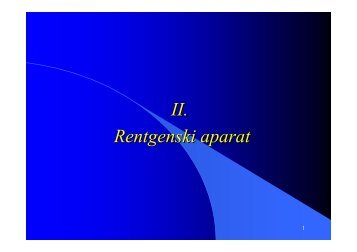 II. Rentgenski aparat - F9