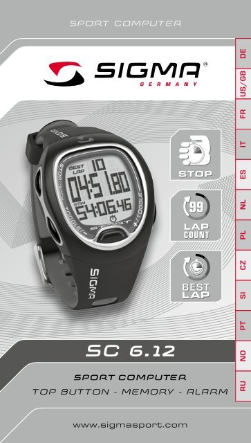 Sigma Sport Stopwatch SC 6.12, zwart, 26120