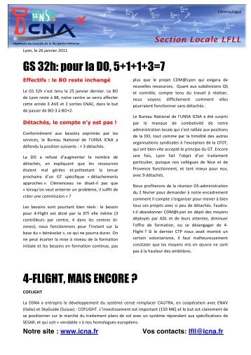 GS 32h: pour la DO, 5+1+1+3=7 4-FLIGHT, MAIS ... - UNSA ICNA