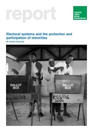 Electoral systems and the protection and participation of minorities