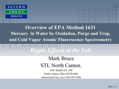 Overview of EPA Method 1631 - Teledyne Leeman Labs