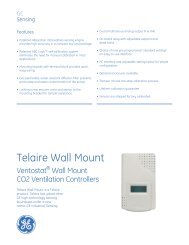 Telaire VentostatÂ® Wall Mount CO2 Ventilation Controllers